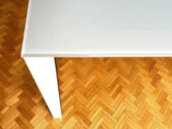 Table extensible Thin-K verre dépoli blanc