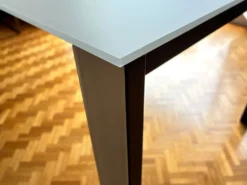 Table extensible Thin-K verre dépoli blanc