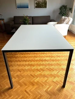 Table extensible Thin-K verre dépoli blanc