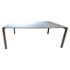 Table extensible Thin-K verre dépoli blanc