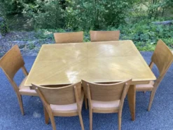 Table extensible vintage pieds compas