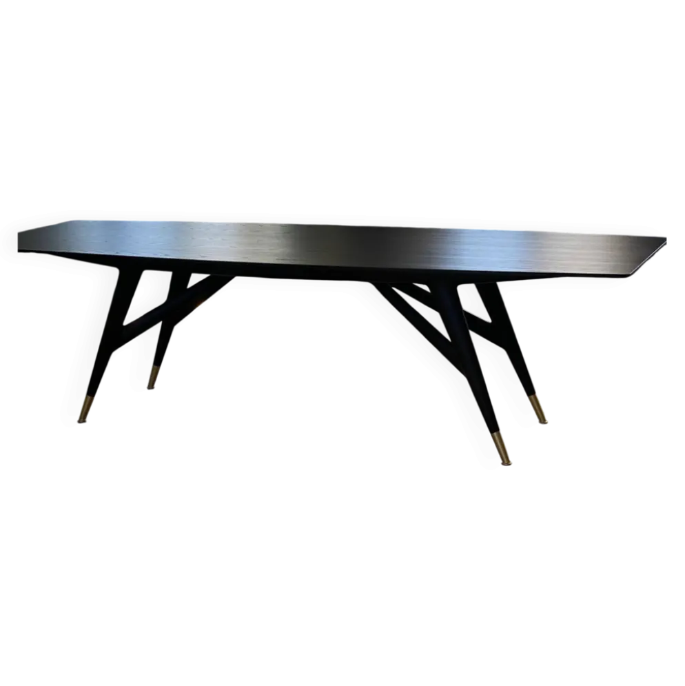 Table Gio Ponti D.859.1 Réédition 2023 Molteni en bois de frêne noir