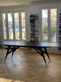 Table Gio Ponti D.859.1 Réédition 2023 Molteni en bois de frêne noir