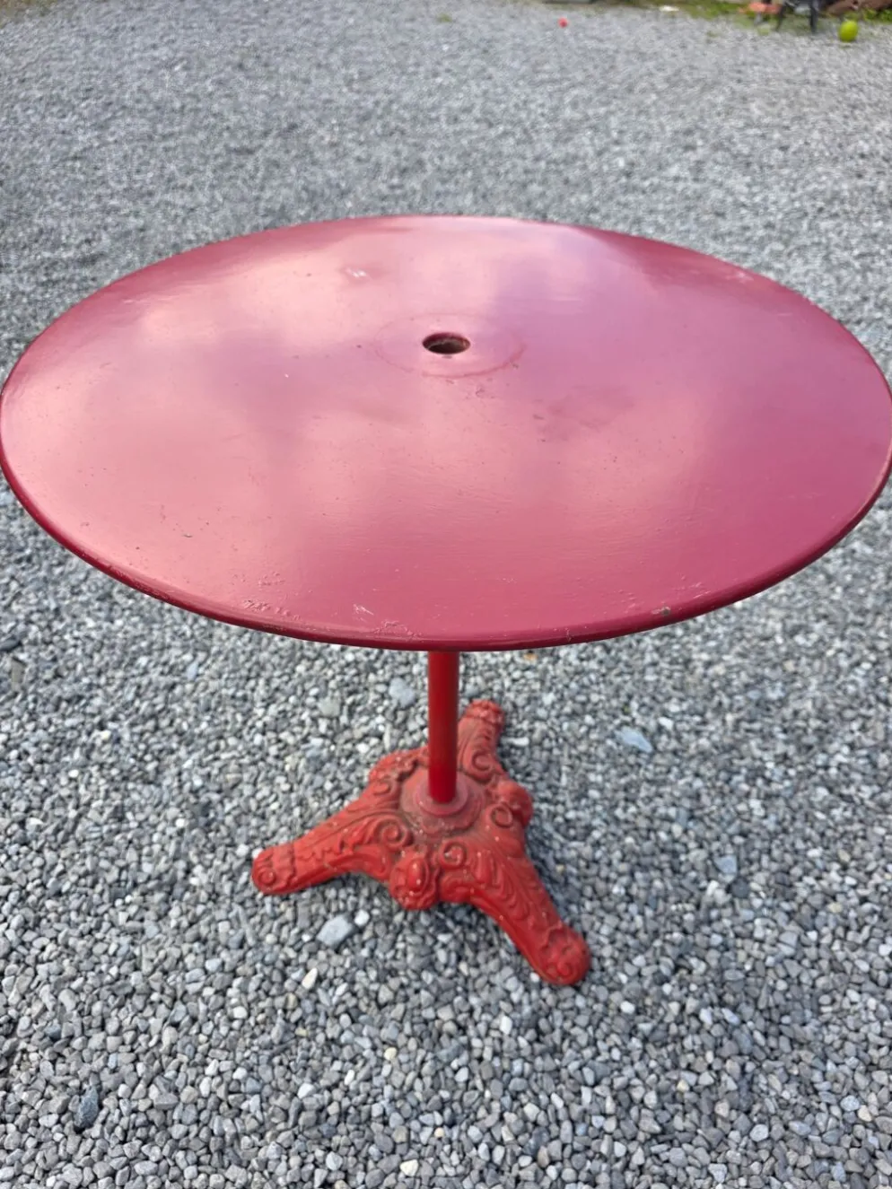 Table guéridon de bistrot en fonte et fer du XXe