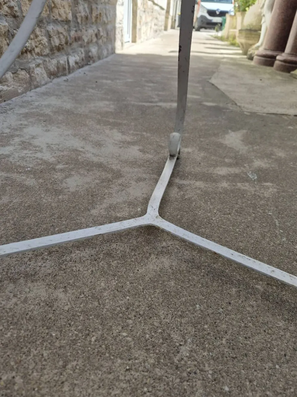 Table guéridon de jardin bistrot en fer forgé 19éme