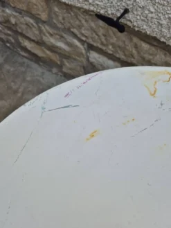 Table guéridon de jardin bistrot en fer forgé 19éme