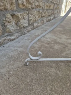 Table guéridon de jardin bistrot en fer forgé 19éme