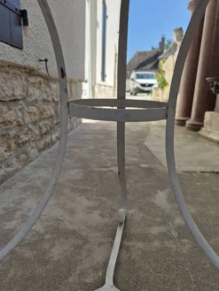 Table guéridon de jardin bistrot en fer forgé 19éme