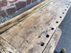 Table industrielle Établi menuisier en bois naturel brut vintage bohême