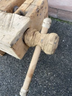 Table industrielle établi menuisier en bois naturel brut vintage bohême