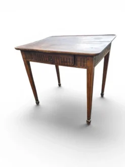 Table à jeux ancienne style Louis XVI en bois patiné