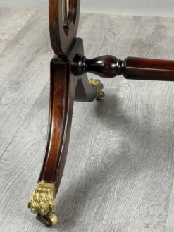 Table à jeux, bureau de style Empire en acajou, XIXe Siècle