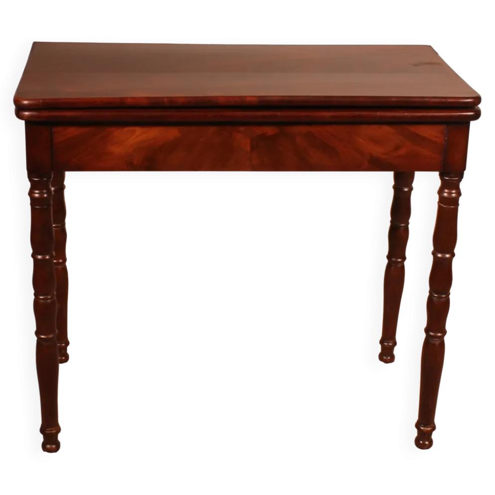 Table à jeux du 19° siècle en acajou