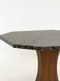 Table à manger Art Déco avec plateau en granit octogonal