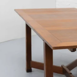 Table à manger Art Déco néerlandaise extensible des années 1920