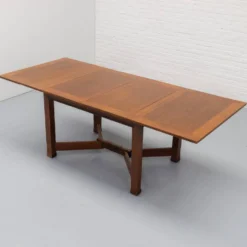 Table à manger Art Déco néerlandaise extensible des années 1920