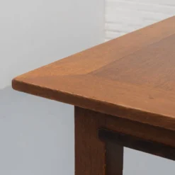 Table à manger Art Déco néerlandaise extensible des années 1920