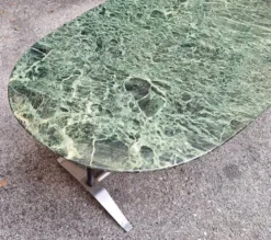 Table à manger avec plateau en Alpi vert par Gio Ponti et Alberto Rosselli pour Rima, années 1950.