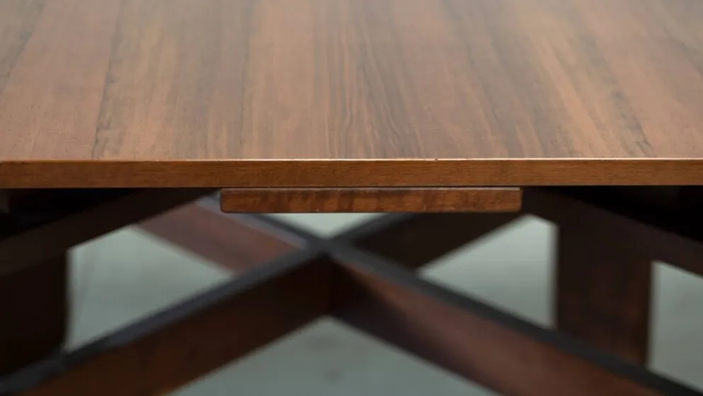 Table à manger carrée extensible par Silvio Coppola pour Bernini