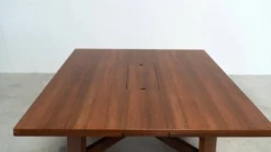 Table à manger carrée extensible par Silvio Coppola pour Bernini