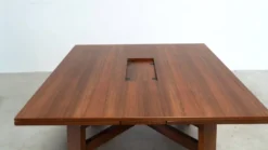 Table à manger carrée extensible par Silvio Coppola pour Bernini