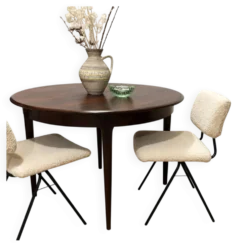 Table à manger danoise en palissandre de Rio