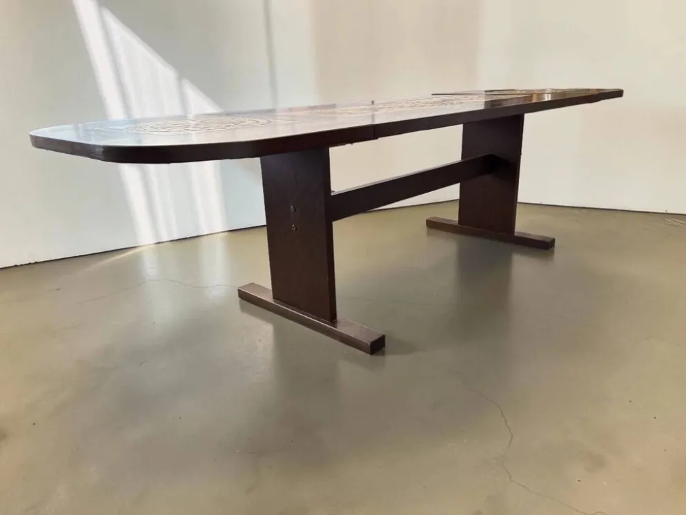 Table à manger danoise extensible de Poul Poulsen pour Ganso Møbler