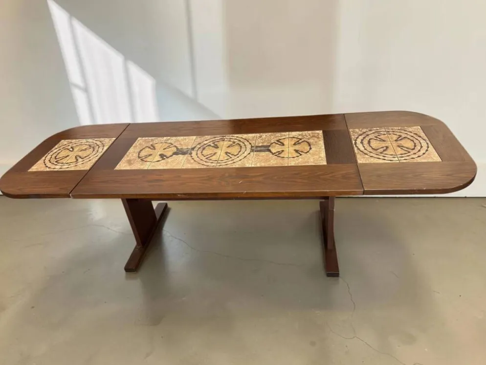 Table à manger danoise extensible de Poul Poulsen pour Ganso Møbler