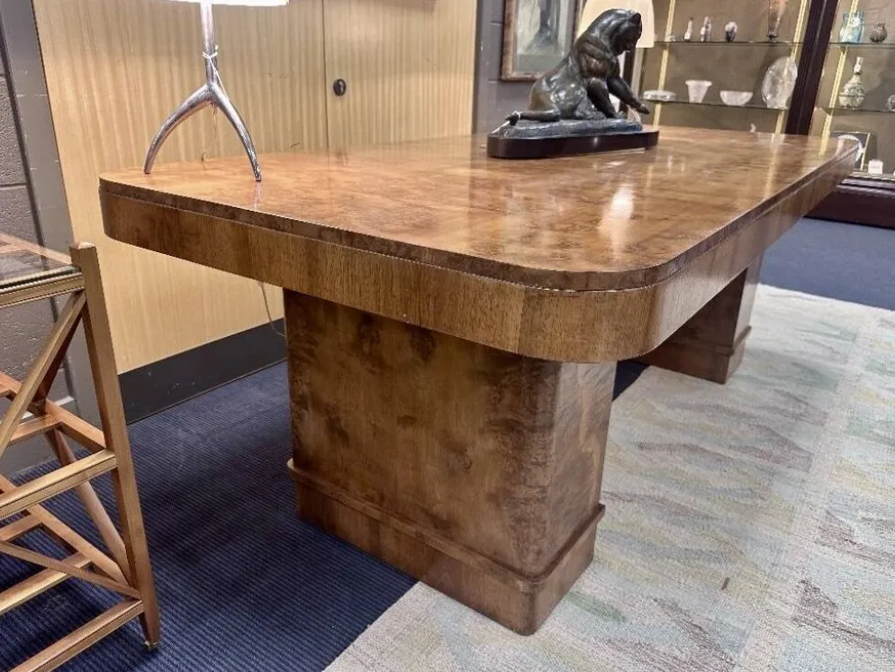 Table à manger, de conférence, bureau Art Déco, attribuée à Harry et Lou Epstein