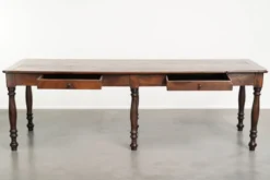 Table à manger de ferme XXL en chêne anglais du début du 19e siècle