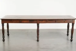 Table à manger de ferme XXL en chêne anglais du début du 19e siècle