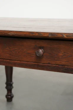 Table à manger de ferme XXL en chêne anglais du début du 19e siècle
