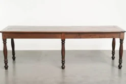 Table à manger de ferme XXL en chêne anglais du début du 19e siècle