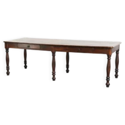 Table à manger de ferme XXL en chêne anglais du début du 19e siècle