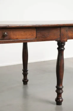 Table à manger de ferme XXL en chêne anglais du début du 19e siècle