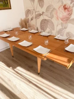 Table à manger des années 40/50 et ses rallonges
