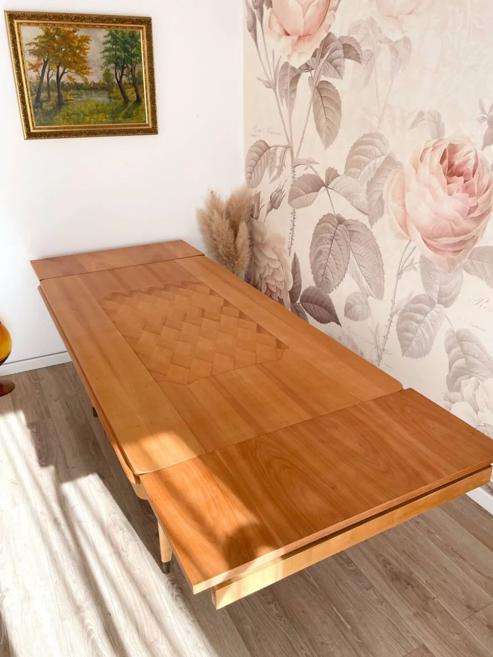 Table à manger des années 40/50 et ses rallonges