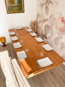 Table à manger des années 40/50 et ses rallonges
