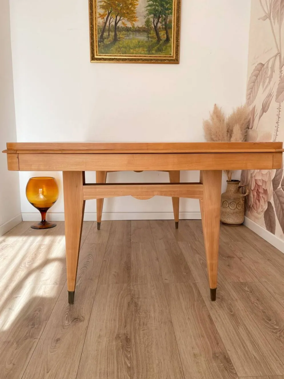 Table à manger des années 40/50 et ses rallonges