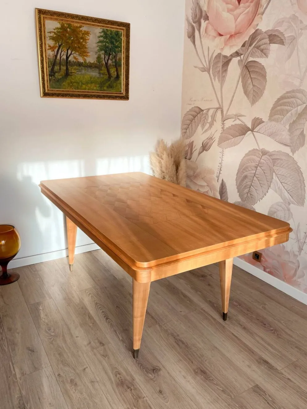 Table à manger des années 40/50 et ses rallonges