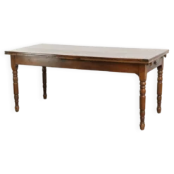 Table à manger en chêne ancien de la fin du XVIIIe siècle avec des rallonges.