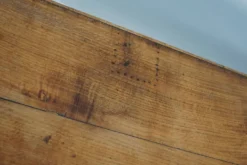 Table à manger en chêne de ferme rustique française du début du 20e siècle