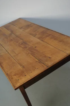 Table à manger en chêne de ferme rustique française du début du 20e siècle