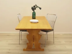 Table à manger en chêne massif, design danois, années 1960