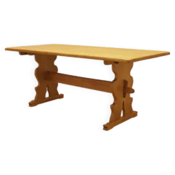 Table à manger en chêne massif, design danois, années 1960