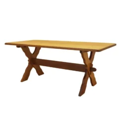 Table à manger en chêne massif par Henning Kjærnulf, Danemark, années 1960.