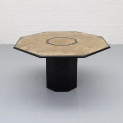 Table à manger en liège octogonale Italie années 1980