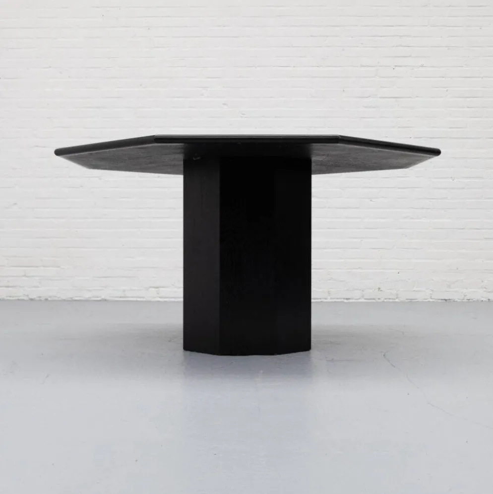 Table à manger en liège octogonale Italie années 1980