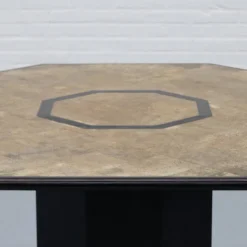 Table à manger en liège octogonale Italie années 1980