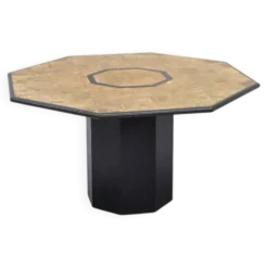 Table à manger en liège octogonale Italie années 1980